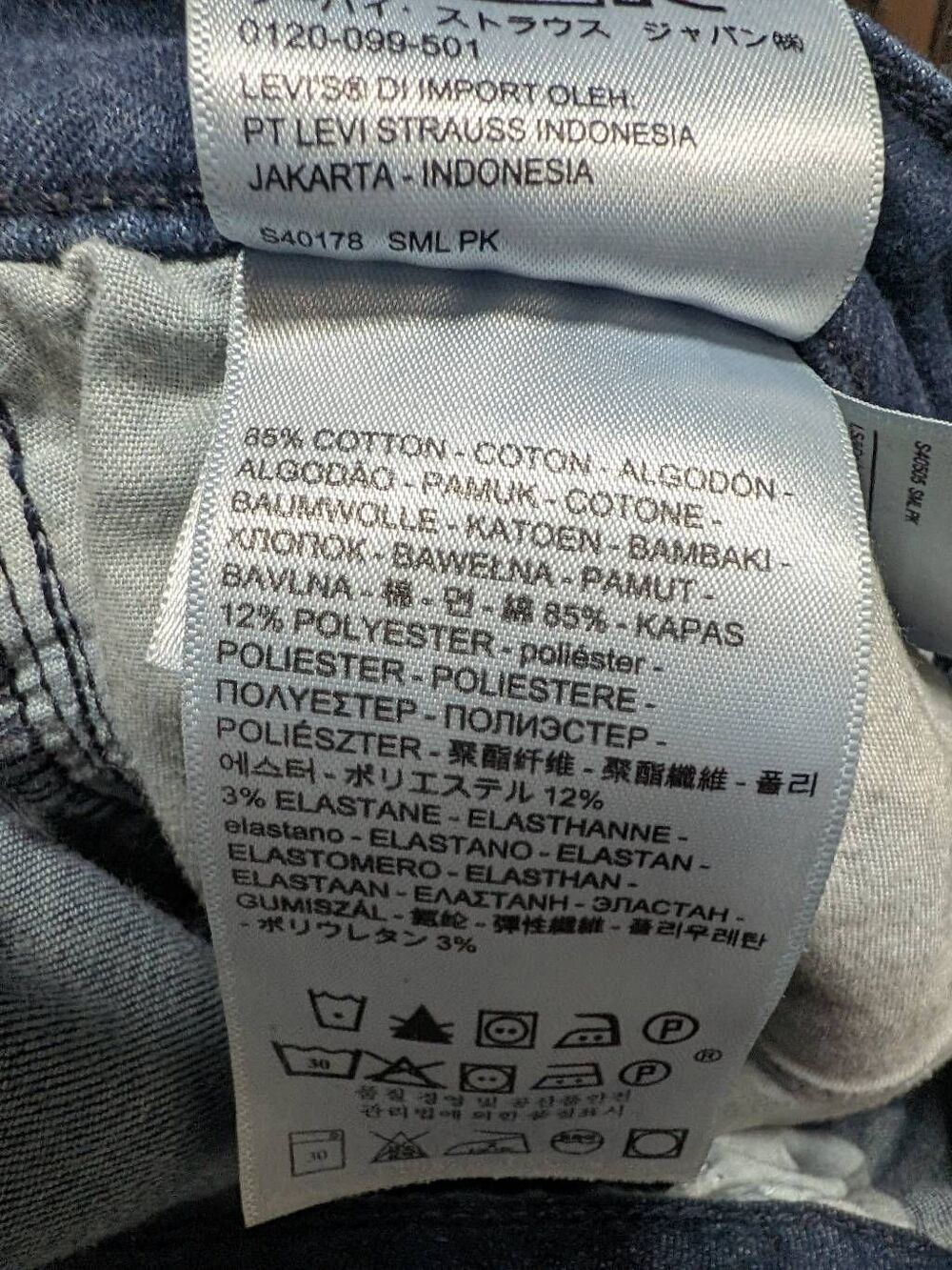 Levis Jeans Mid Rise Tag Classic Tapered Blue Pants Women's 8 - Picture 4 of 8